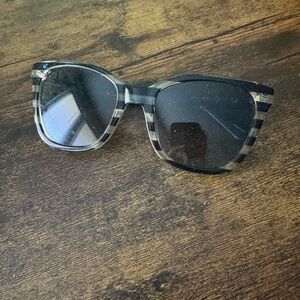 Kate Spade Black and Tan Striped Sunglasses
